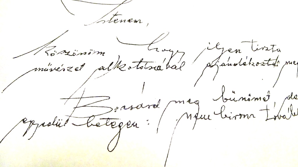 Györkös Mányi Albert utolsó levele, melyet 1993. május 26-án írt. Az eredeti a GyMAE tulajdona