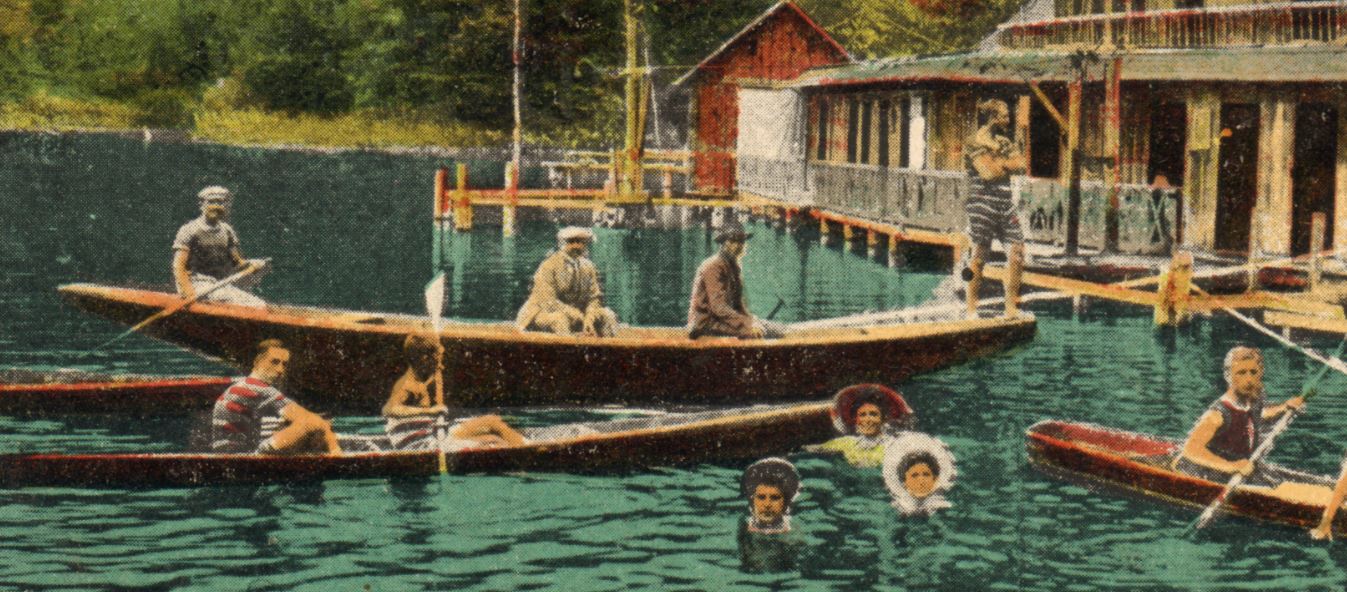 Szovátai fürdőzők az 1910-es években | Forrás: regikepeslapok.hu