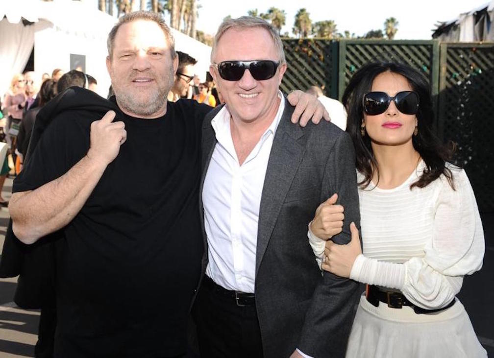 Harvey Weinstein, Francois Pinault (Salma Hayek férje) és Hayek 2013-ban | Fotó forrása: newyorkdailynews.com