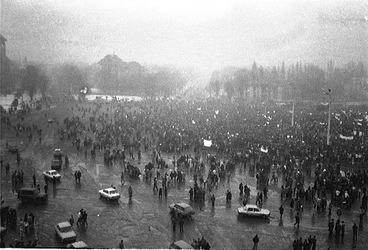 Az első bányászsztrájk 1990 januárjában | Forrás: Wikipédia