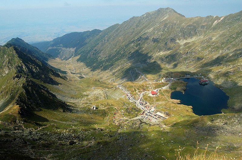 Transfagarasan road with Bilea Lake